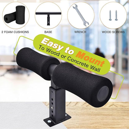Wall Mounted Nordic Hamstring Curl - LAT Pulldown Machines and Sit Up Exercises -Versatile Workout Tool for Nordic Curls Spanish Squats Core Twists,Enhance Your Core Strength and Leg Curls