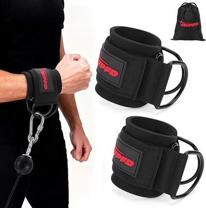 Wrist Straps for Cable Machines Wrist Cuffs for Men Woman Neoprene Padded Straps for Gym Strength Training Equipment