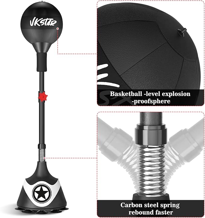 Boxing Bag with Stand for Teens & Adults -for Training Boxing Equipment Stress Relief and Fitness Set with Punching Bag & Gloves，Home Gym Equipment