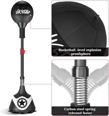Boxing Bag with Stand for Teens & Adults -for Training Boxing Equipment Stress Relief and Fitness Set with Punching Bag & Gloves，Home Gym Equipment