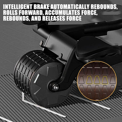 Uota Elbow Support Automatic Rebound Abdominal Wheel，Ab Roller for Abdominal Exercise Machine，Abs Workout Equipment，Dolly Core Strengthening Trainer Fitness Belly Training