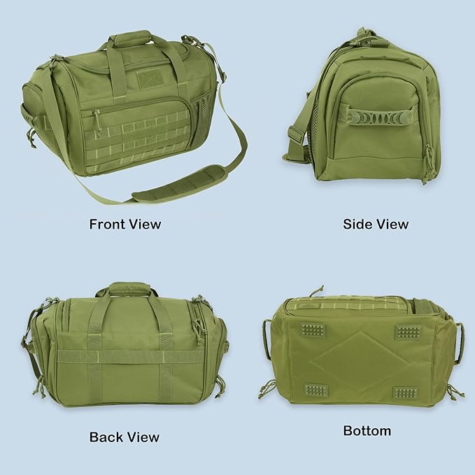 APRlLBAY Gym Bag Large Size 43L Training Bag Traveling With Luggage Strap Equipment Bag Tactical Military Duffel for Men&Women Basketball Football Weekender,Sports Bag Sturdy (Green)
