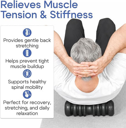 Track Spine Roller & Back Stretcher – Firm Deep Tissue Tool for Myofascial Release, Spinal Decompression, Posture Alignment & Muscle Recovery