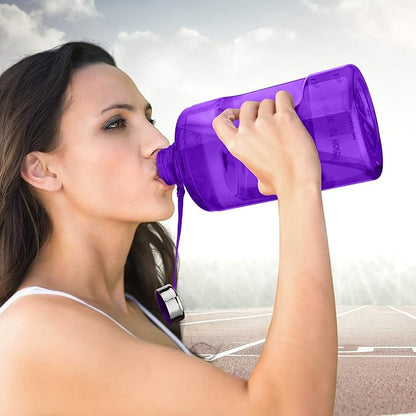 HydroMATE Large Gallon 128 oz Motivational Water Bottle with Handle and Time Marker Reusable BPA Free Jug Times Marked to Ensure You Drink More Water Throughout The Day Hydro MATE 128oz