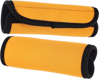Healifty 2Pcs Portable Barbell Pad for Hip Thrusts and Squats Slip Polyester Protector with Concave Design Easy to Clean Removable Cover for Weight Lifting Gym Equipment Orange Palm Pads