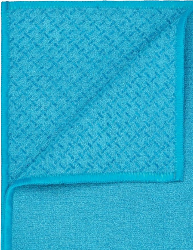 Private Island Hot Yoga Beach Mat Towel Non Slip Recycling Microfiber Quick Dry Compact Sand Water Sports Gym Picnic Blanket Outdoor Camping 24”x68” (Blue, Large)