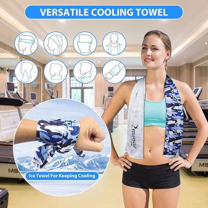 SYOURSELF Cooling Towel, Cooling Towels for Neck,40" x 12"Ice Towel for Instant Cooling Relief, Soft Breathable Chilly Towel, Perfect Yoga, Golf, Sports