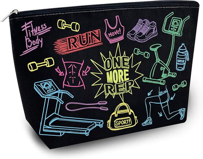 Fitness Gifts Women Gym Bag Cool Gifts for Gym Rats Workout Bag for Women Personal Trainer Gifts Crossfit Accessories Fitness Lovers Gift for Sister Friend Female Travel Toiletry Pouch