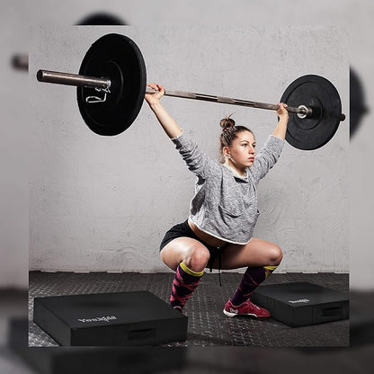Yes4All Silencer Drop Pads/Weightlifting Drop Pads with PVC Cover & Easy Carry Handles – Sold in PairsVariation Theme