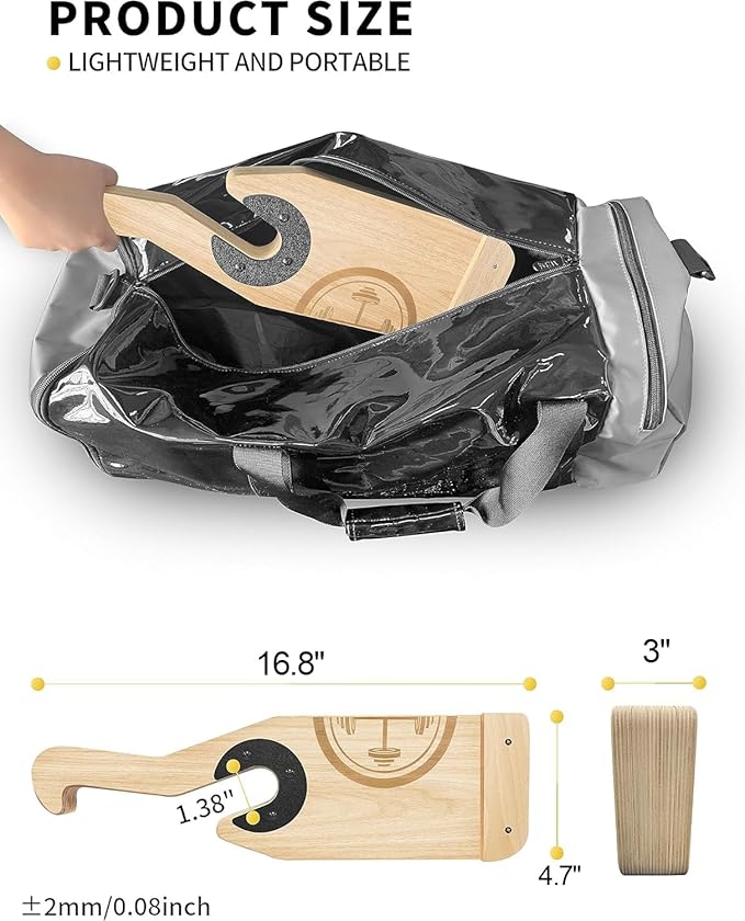 POWER GUIDANCE Wooden Deadlift Jack Barbell Jack Barbell Lift Jack for Weight Training Bar, Barbell Stand with Non-Slip Handle Suitable for Loading/Unloading Barbell Bar