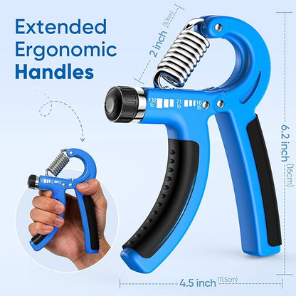 FitBeast Grip Strength Trainer 2 Pack – Adjustable Hand Grip Strengthener for Strength Training & Rehabilitation, 10-132 lbs Resistance Forearm Strengthener, Ideal for Athletes, Rehab, Office