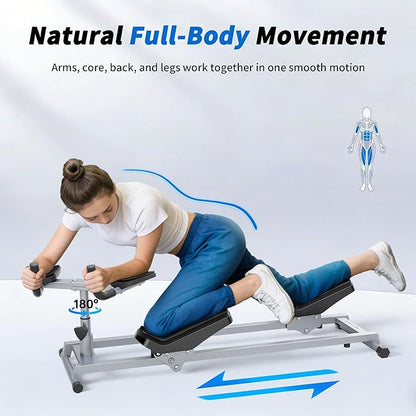 Primal Crawl & Spine Twist and Stretch Trainer – Full Body Low-Impact Cardio Machine with Adjustable Hand Grips, Knee Support & Steel Frame | Home Gym Equipment