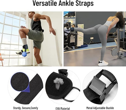 Dumbbell Foot Attachment for Leg Workout, Extension Monkey Foot Dumbbell Attachment Straps for Gym Trainer and Beginners Dumbbell Ankle Strap for Fitness Training