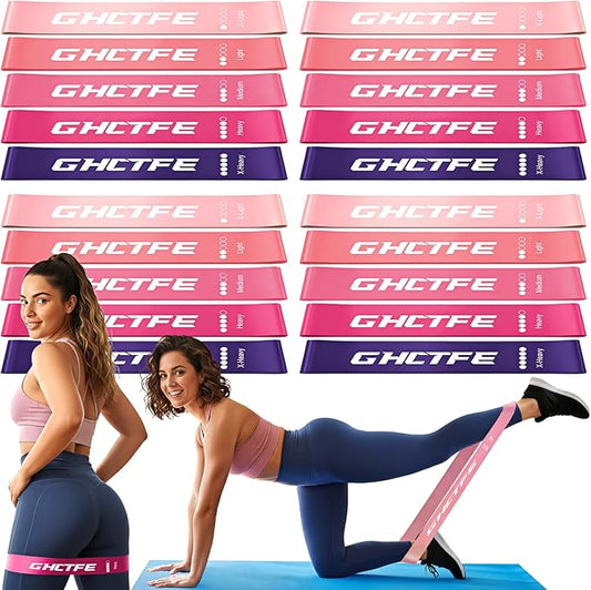 20PCS Resistance Bands Bulk Set for Trainers, Small Groups & Fitness Classes, Mini Bands for Glutes, Legs, and Core Workouts, Loop Exercise Bands with Storage Bag, Gift for Workout Buddies