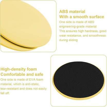 Upgrade Sport Core Sliders for Working Out - Dual Sided Glide Discs for Full Body Workout on Carpet or Hardwood Floor - Fitness & Home Exercise Equipment for Athletes