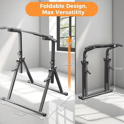 ZENOVA Pull Up Bar, Multi-Function Pull Up Dip Bar Station, Home Gym Workout Strength Training Equipment for Men Women Muscle Building