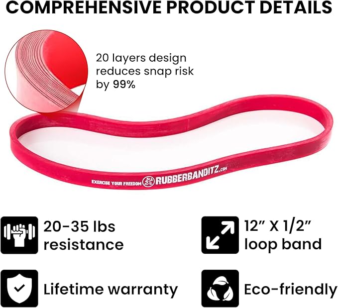 Rubberbanditz 12 inch Continuous Loop Powerlifting Band - 5-150 lbs