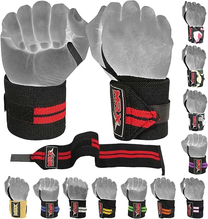 MRX Weight Lifting Gym Training Wrist Wraps for Wrist Support Bodybuilding Workout Wrap Men/Women