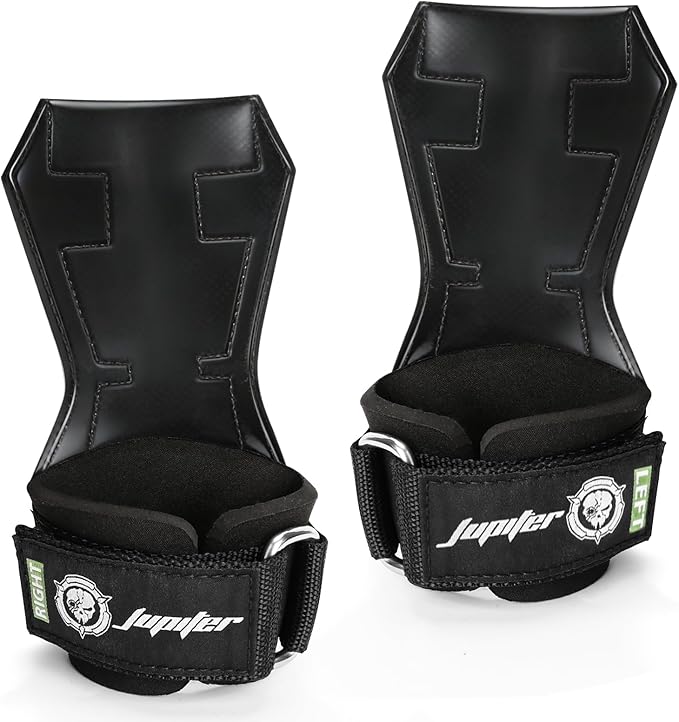 Weight Lifting Straps (Pair) JUPITER Non-Slip Wrist Support for Deadlifts & Powerlifting