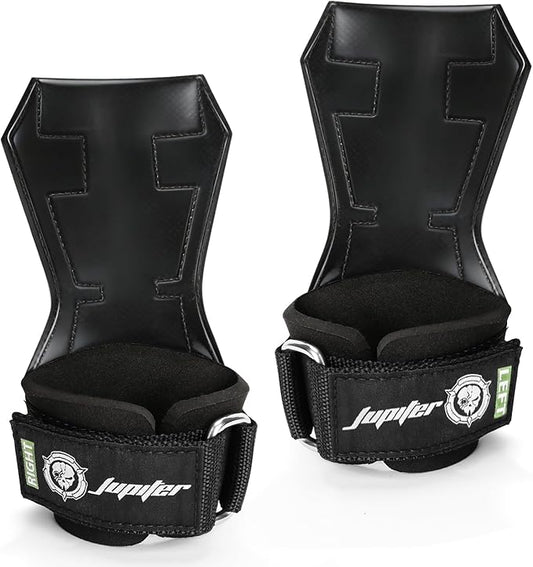 Weight Lifting Straps (Pair) JUPITER Non-Slip Wrist Support for Deadlifts & Powerlifting