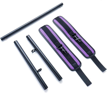 Spreader Bar Heavy Duty Expandable Exercise with 2 pcs Adjustable Strap, Yoga Training Fitness Gear, Workout Bar,Sports Gym Kit