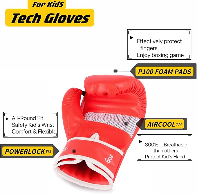 Upgrade Kids Boxing Gloves for 3-8 Year Boys and Girls, Toddler Boxing Gloves for Kids Training, Boxing Gloves Kid Sparring for Punching Bag, Kickboxing, Muay Thai, MMA