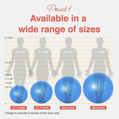 Primasole Exercise Ball-Yoga Ball for alance Stability Fitness Workout Yoga Pilates