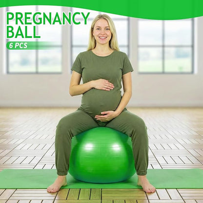 Hungdao 6 Pack Exercise Ball Bulk Inflatable Pregnancy & Workout Ball 22 Inch Heavy Duty Pilates Ball for Yoga Stretching Therapy Balance Physical Fitness