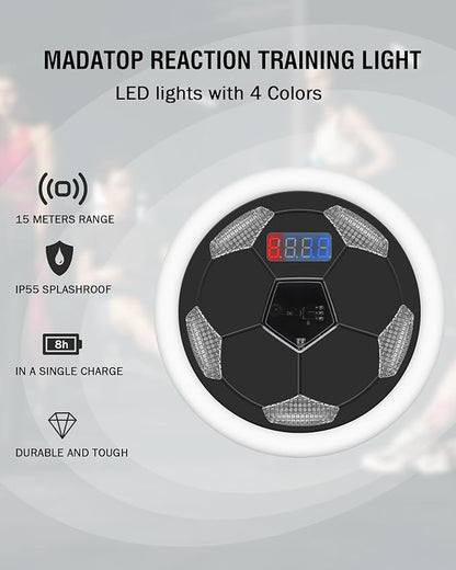 Reaction Training Lights, 6+1 Sports Speed & Agility Training LED Lights for Football, Fitness, Boxing, Sports Training Equipment, for Coaches, Gyms and Individual Athlete Workouts