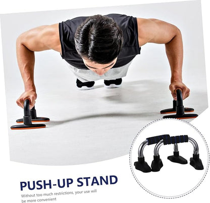 Milisten Push-Up Handles for Strength Training Non-Slip Foam Grip Steel Construction Home Workout Equipment 1 Pair for Men Fitness Accessories Random Color
