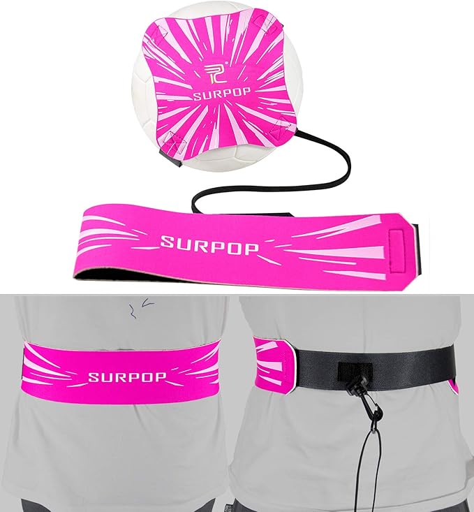 Soccer/Volleyball/Rugby Trainer, Football Kick Throw Solo Practice Training Aid Control Skills Adjustable Waist Belt for Kids Adults