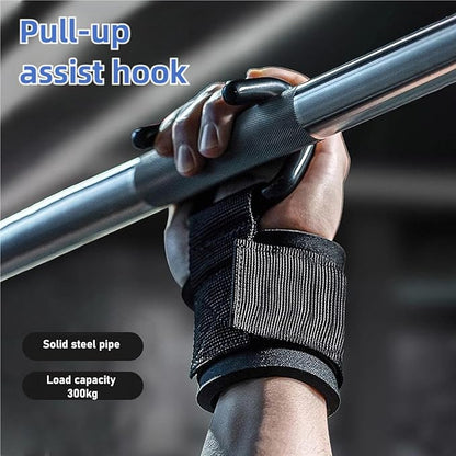 Weight Lifting Hooks for Deadlifting (Pair), 660Lbs Capacity Non-Slip Wrist Support Straps for Men & Women, Gym Wrist Wraps for Pull Up, Fitness, Strength Training, Bodybuilding Workout
