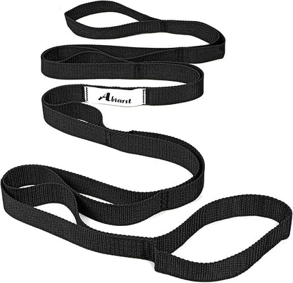 Stretching Strap Yoga Straps for Physical Therapy, 10 Loops Non-Elastic Stretch Band for Pilates, Flexibility, Exercise and Gymnastics