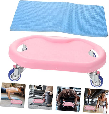 Portable Abdominal Fitness Disc with Comfortable Grip Silent Workout Sliders Disc for Core Strength Full Body Toning and Home Exercise Pink Silent Version