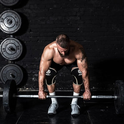 Knee Sleeves (1 Pair), 7mm Compression Knee Braces for Squats,Weightlifting,Powerlifting,Cross Training for Men & Women (Medium)