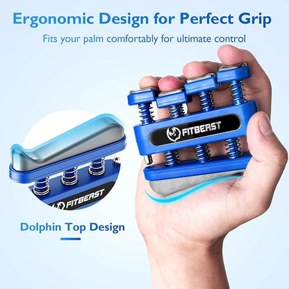FitBeast Finger Strengthener, Finger Exerciser, Hand Exerciser for Improve Dexterity and Strength in Fingers, Hands, Forearms–Grip Strength Trainer for Musicians, Climbers