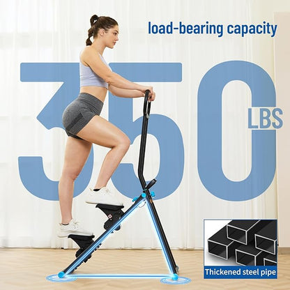 HXD-ERGO Stair Stepper for Home, New Version 6 Adjustable Resistance Vertical Climber Cardio Exercise Machine, Folding Stair Climber for Full Body Workout with Adjustable Handlebar