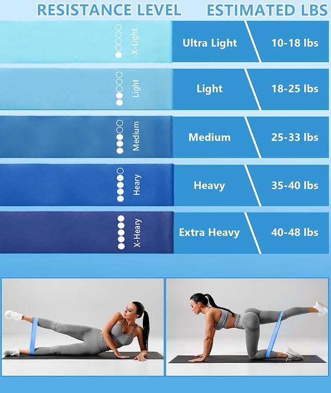 Pilates Ring Set with Adjustable Resistance - Full Body Workout Kit for Women, Portable Travel Bag & Anti-Slip Accessories - Blue