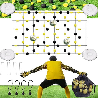 Soccer Goalkeeper Rebound Board – Grade Deflector with Multiple Angles | Reflex Training for Agility; Reaction Speed | 2.8x2m/1.6x2m Floor Matrix for Goalkeeper Training