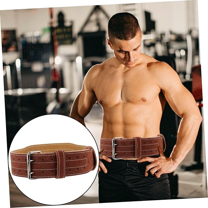 Fitness Waist Belt for Weightlifting Protective Sports Strap for Heavy Training Lumbar Support for Men and Women Brown Xl Waist