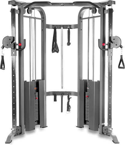 XMARK Functional Trainer Cable Machine, Dual Weight Stack Cable Pulley Machine for Strength Training, Commercial and Home Gyms, and Rehab Facilities