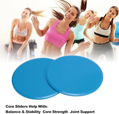 2pcs Core Sliders for Full Body Workout | Dual Sided Gliding Discs for Home/Gym/Travel | 7in Portable Exercise Equipment for Core Strength & Stability