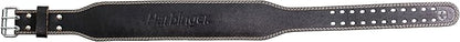 Harbinger Padded Leather Contoured Weightlifting Belt - 4" or 6” Width - Interior Suede Lining & Foam Cushioning - Heavy-Duty Dual Prong Steel Roller Buckle - for Lifting Support