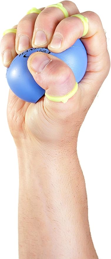 Handmaster Plus Physical Therapy Hand Exerciser - Forearm Exerciser with Stress Relief Ball - Hand Therapy Balls for Exercise, Training - Finger Exerciser & Strengthener - Soft Tension, Purple