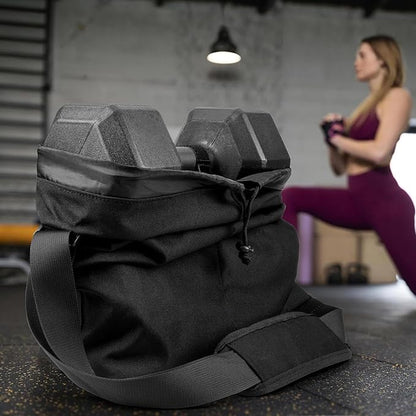 Gym Bag, Drawstring Dumbbell Carry Case with Adjustable Strap, Duffle Bag for Fitness, Training, Camping, Workout, Swimming, Dumbbells 1–20 LBS