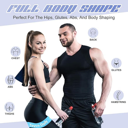 50 Pcs Resistance Loop Exercise Bands for Booty Workout Stretch Exercise Bands 5 Level Each Set with Storage Bag Non Slip for Legs Squat Resistance Loop Women Men Fitness