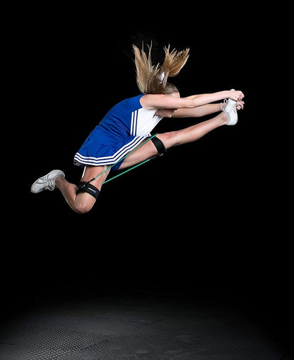 Cheer Kinetic Bands – Leg Resistance Bands for Cheerleaders | Improve Flexibility, Jumps, Stunts & Tumbling | 4-Level Resistance System with 12 Stunt Strap Colors + Digital Training Downloads