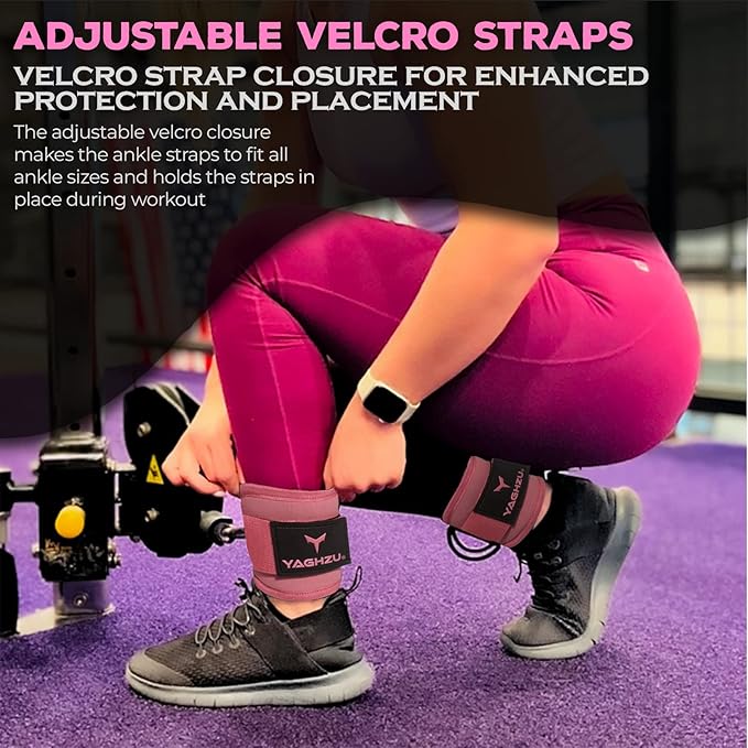 Ankle Straps for Cable Machines Women, Glute Kickback Cable Machine Attachments, Gym Ankle Cuffs, Wrist Cuffs for Workout, Leg Training Accessory, Fitness Gear for Home or Gym