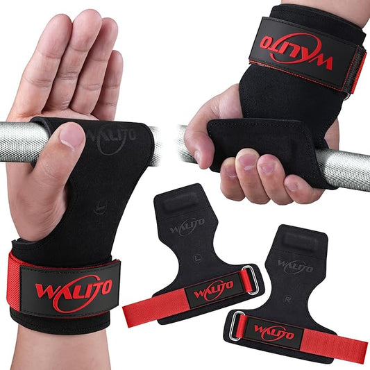 Weight Lifting Wrist Strap，Double Layer Leather Wrist Wraps with Neoprene Padding for Weightlifting & Deadlifts – Adjustable Gym Straps for Men & Women
