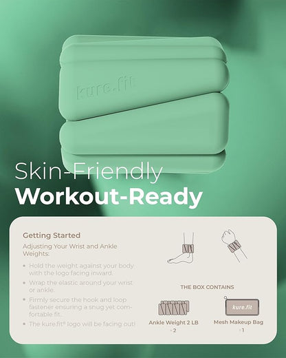 Pilates Weight | Wrist & Ankle Weights for Women | Weighted Bangles | 1LB/ 2LB Each (Set of 2)